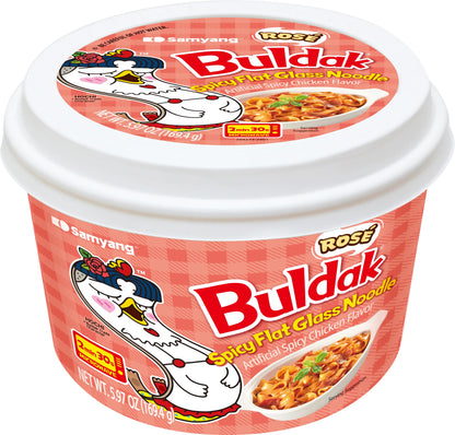 Buldak Wide Glass Noodle Rose - US 7394